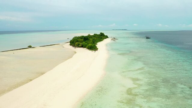 Aerial view of Timba Timba Island, Semporna, Sabah, Malaysia
