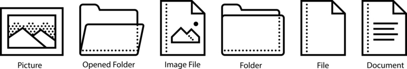 Fototapeta na wymiar Documents and folders icons