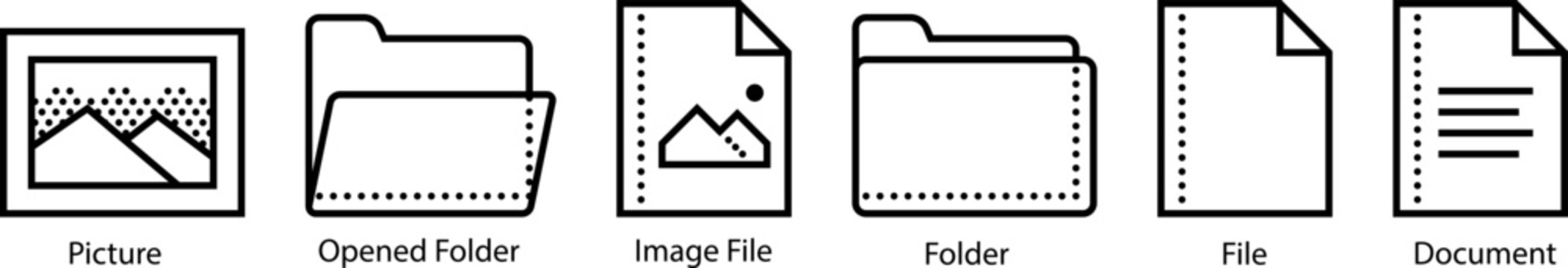 Documents and folders icons