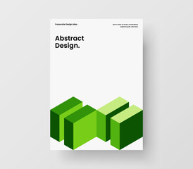 Unique mosaic tiles brochure illustration. Clean booklet vector design concept.