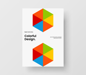 Modern mosaic pattern magazine cover illustration. Amazing annual report A4 vector design concept.