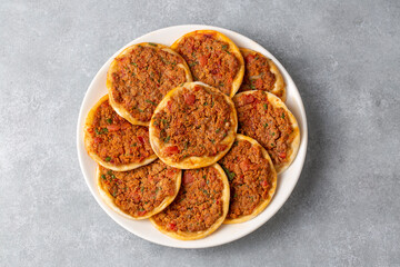 Turkish Food Findik Lahmacun -Mini Pizza