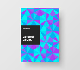 Premium geometric pattern brochure template. Modern corporate cover A4 design vector concept.