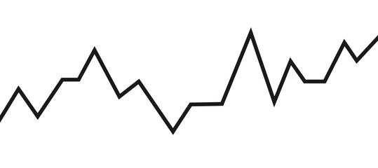 Line chart business financial background design template. Simple investment growth plan concept.