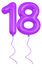 Balloon Purple Number 18