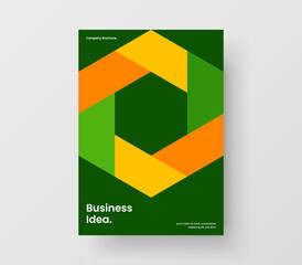 Clean corporate identity A4 vector design template. Premium geometric pattern magazine cover layout.