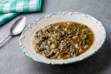 Turkish Kara Lahana corbasi - Black Cabbage or Kale Soup.
