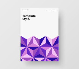 Premium geometric tiles placard concept. Bright journal cover vector design illustration.