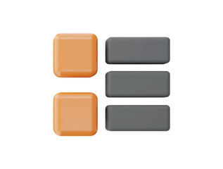 Chart-tree-map with 3d vector icon cartoon minimal style