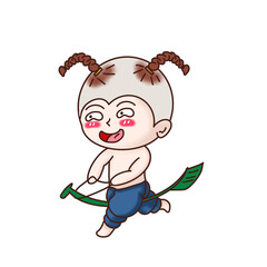 It is an image of ancient Thai children doing various activities.