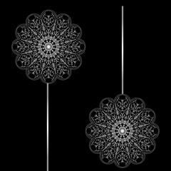 Illustration Vector Graphic Of Mandala Art Dandelion Flower Motif