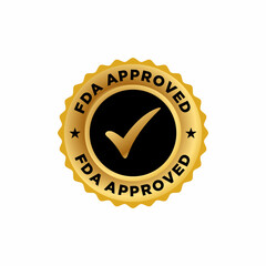 FDA Approved Food and Drug Administration icon, symbol, label, badge, logo, seal