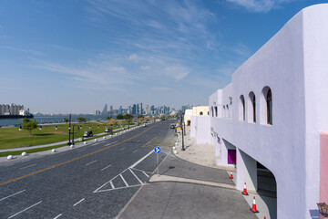 Obraz premium Mina district in old Doha port, Qatar