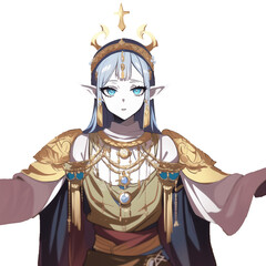 Obraz premium 亜人キャラクター立ち絵イラスト(AI generated image)