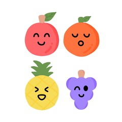 Funny fruit cartoon