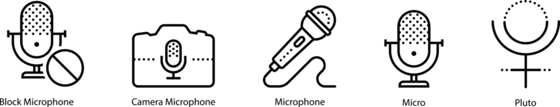 Microphone dotted icons 