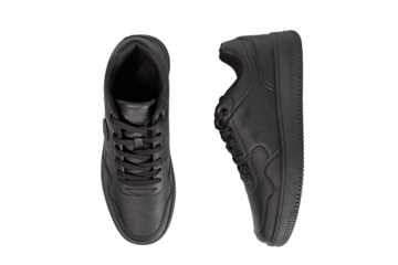 Black shoes isolated on white background.