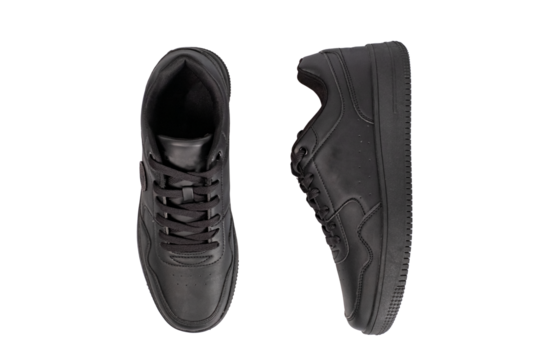 Black shoes isolated on white background.