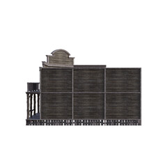Western Houses Ensemble House Number 1. 3d Rendering-Illustration for Building Scene as Ovrlay, Clipart, Object. Photorealistic and high resolution 6000 x 6000px, 300dpi, PNG.