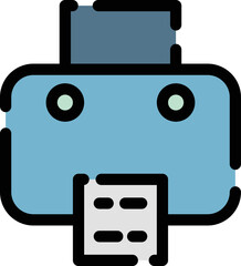 カラー点線アイコン　印刷機