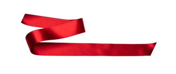 red ribbon isolated