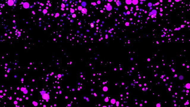 黒背景にピンク色と紫色のパーティクルのグラフィックイメージ映像素材