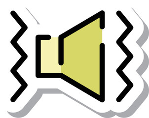 ステッカー風点線アイコン　バイブレーション