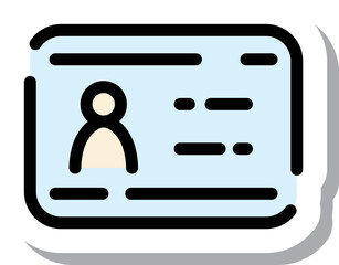 ステッカー風点線アイコン　名刺