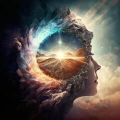 face in another galaxy