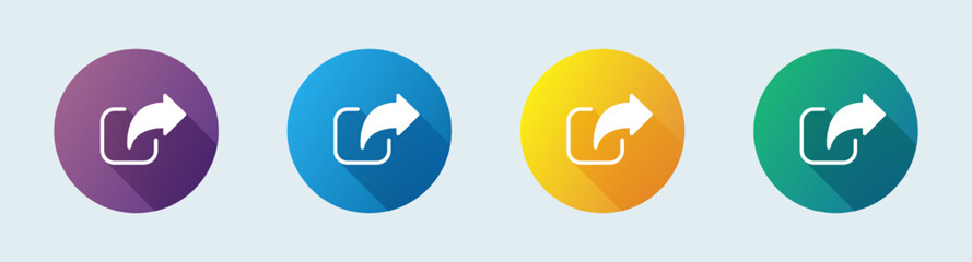 Share solid icon in flat design style. Link signs vector illustration.