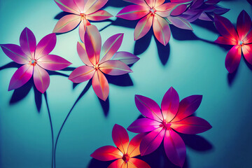 Naklejka na ściany i meble Floral background texture ,made with Generative AI