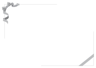 グレーのリボンフレーム