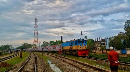 Freight train with trains Railways Bangladesh