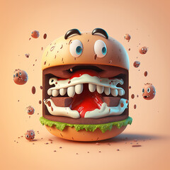 burger monster character