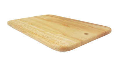 Natural wooden cutting board isolated. Chopping board on white	 background.