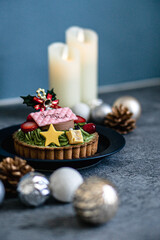 クリスマスケーキ　抹茶　リース