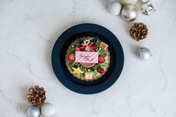 クリスマスケーキ 抹茶 リース