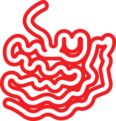 Intestine Vector Icon

