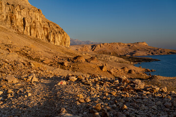 Sand hills on Island Pag. Place of Life on Mars trail