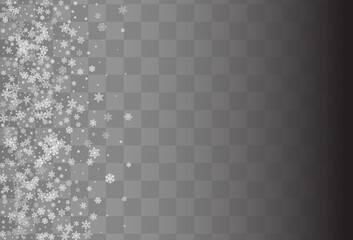 Gray Snowflake Vector Transparent Background.