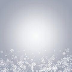 Gray Snowflake Vector Gray Background. magic