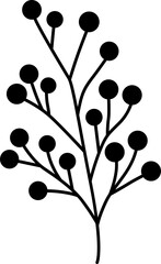 Botanical Bold Line Style Vector