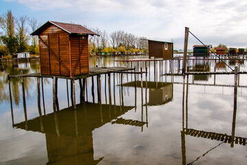 Fishing lake in Dany in the Middle Hungary