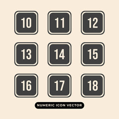 Numeric icon vector design templates