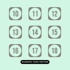 Numeric icon vector design templates
