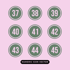 Numeric icon vector design templates