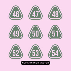 Numeric icon vector design templates