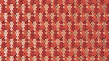 Red/Pink Colored Geometrical textured pattern with decorative ornamental illustrations for desktop, wallpaper, background, texture