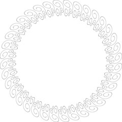 Lines in Circle Form . Spiral Vector Illustration .Technology round Logo . Design element . Abstract Geometric shape . Striped border frame for image

