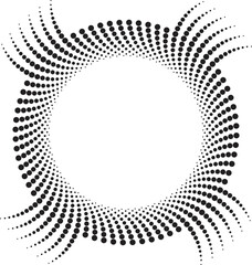 Halftone dots in circle form. round logo . vector dotted frame . design element
